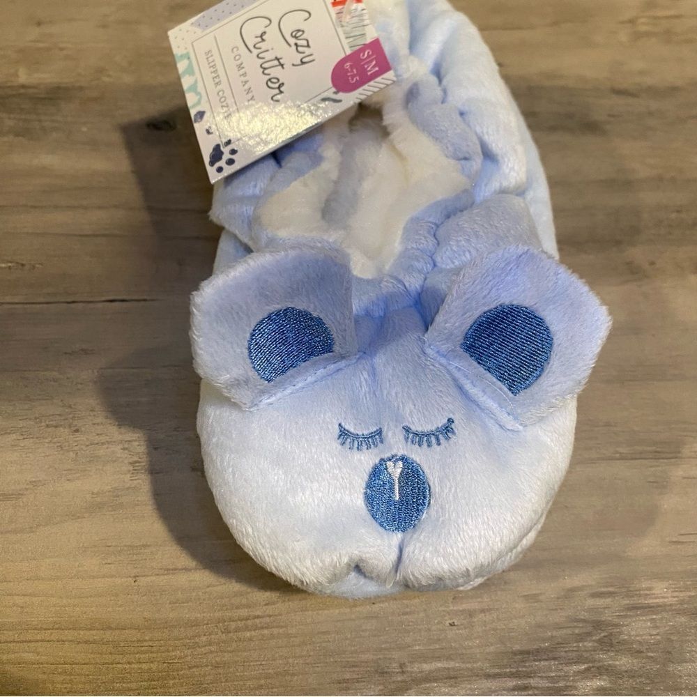 Slippers Cozy puppy size 6-7.5 womens blue non slip